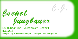 csepel jungbauer business card